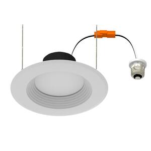 5 in. or 6 in. Selectable CCT Integrated LED Recessed Light Deep Baffle Downlight Trim Wet Loc CEC Compliant Dim