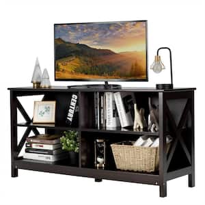 47 in. Brown TV Stand Fits TV's up to 55 in. with Open Shelves