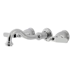 Whitaker 2-Handle Wall Mount Tub Faucet in Polished Chrome (Valve Included)