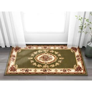 Timeless Le Petit Palais Green 2 ft. 3 in. x 3 ft. 11 in. Traditional Area Rug