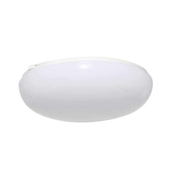 Lithonia Lighting 11 in. White LED Low-Profile Residential Round Flush Mount