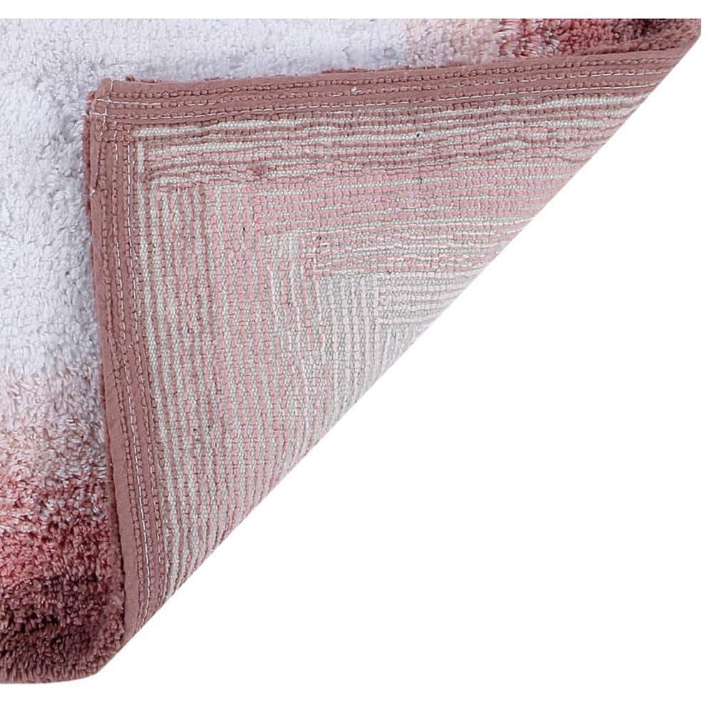 Rose Ombre Cotton Tufted Bath Rug Set, 2 Pieces