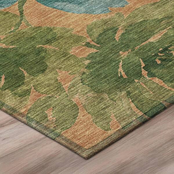Chantille Machine Washable Indoor/Outdoor Abstract ACN3014 Terracotta 5 ft. x 7 ft. 6 in. Area Rug