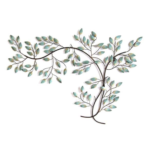 Homeroots Patina Tree Branch Metal Wall Decor 321176 - Branch & Blossom Decorative Home Accents