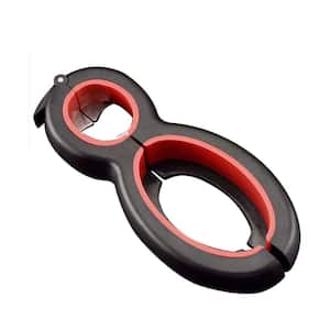 6 in 1 Adjustable Can Jar and Bottle Opener with Silicone Gripper, Easy Opener for Weak Hands, Anti Slip Handle
