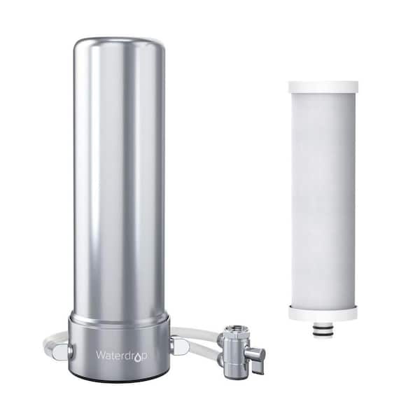 5-Stage Stainless Steel Countertop Filter System,Reduces Heavy Metals,99% Chlorine, Includes Extra CFF-01-1 Filter