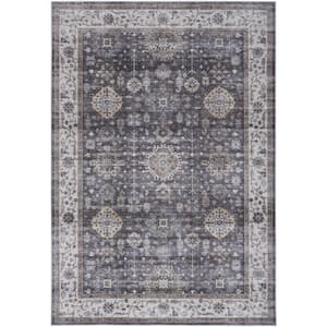 Fulton Charcoal 5 ft. x 7 ft. Vintage Persian Traditional Area Rug