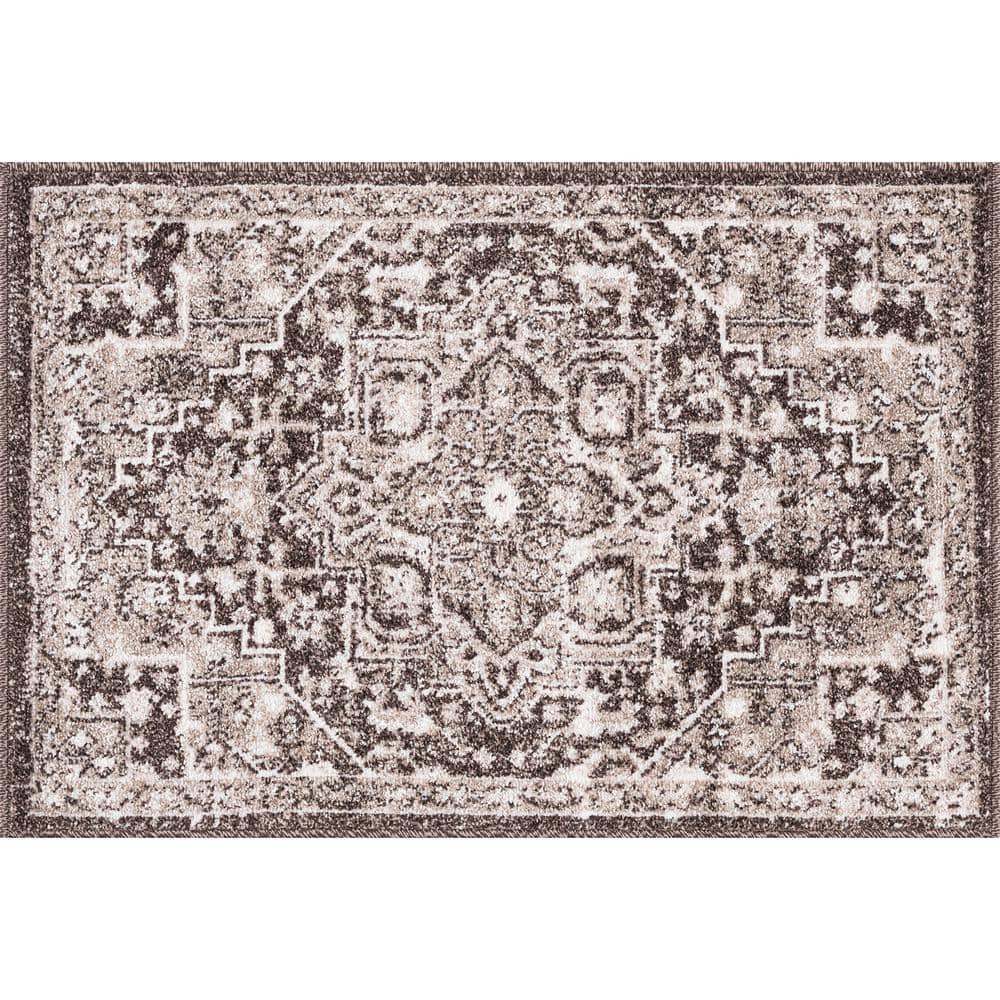 Magic Traditional Brown and Cream 2 ft. x 3 ft. Oriental Indoor Area Rug price history on PriceWatchPro
