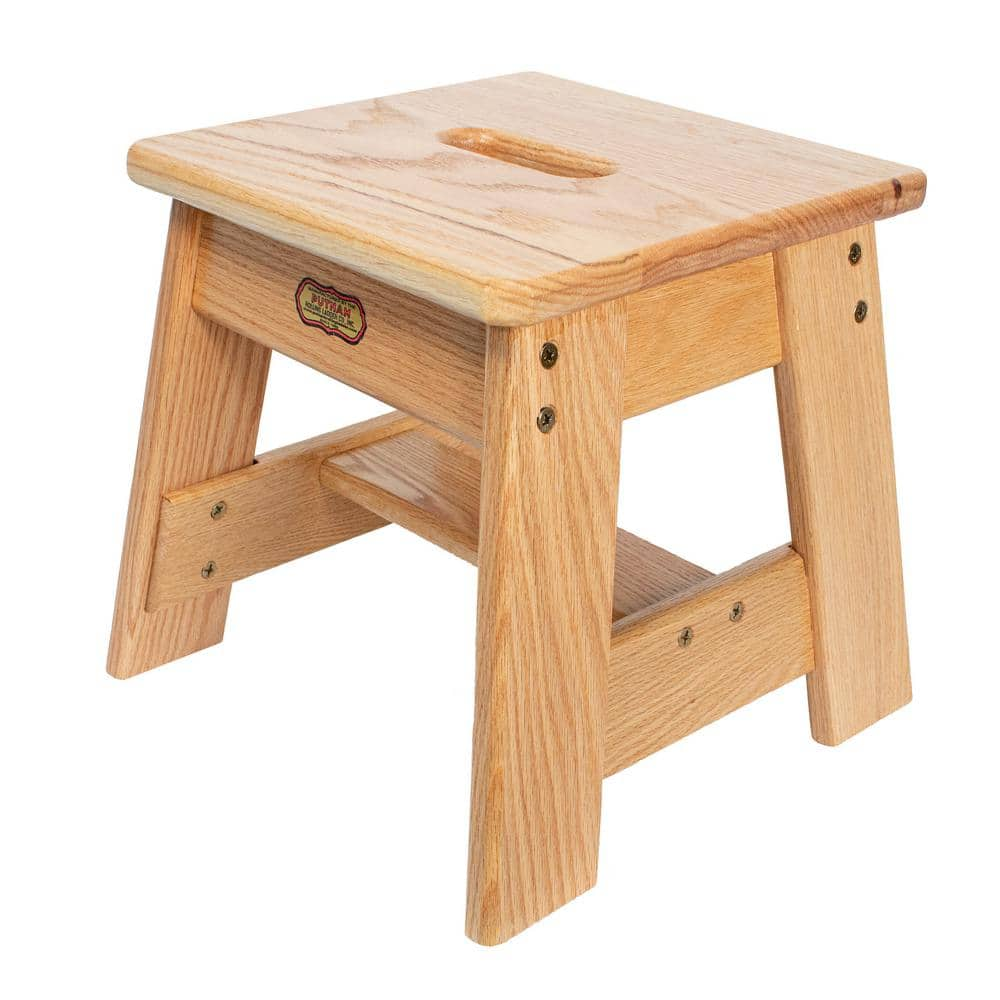 Wooden rolling deals step stool