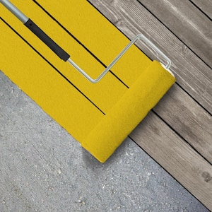 1 gal. #S-G-390 Lemon Zest Textured Low-Lustre Enamel Interior/Exterior Porch and Patio Anti-Slip Floor Paint