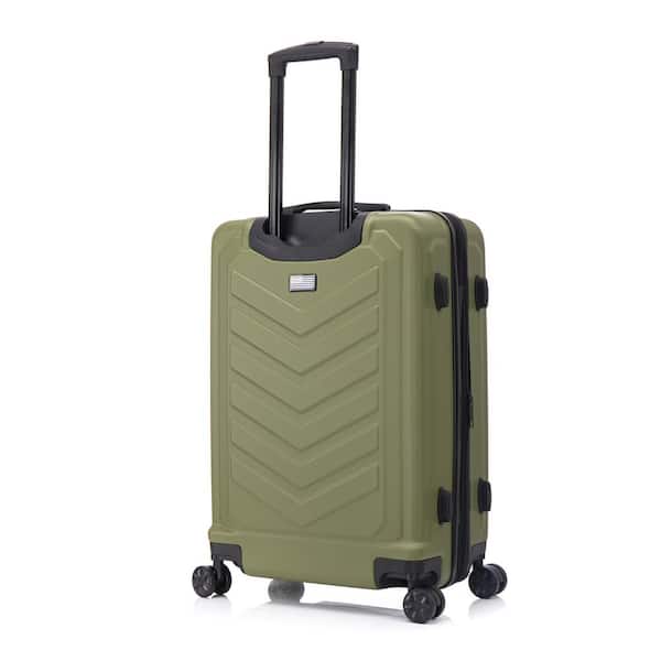 新品23-24FLUXフラックスDS MサイズアシンメトリーBLUE／OLIVE US ARMY FOX PRO 24 in. Expandable Medium Suitcase with TSA Lock