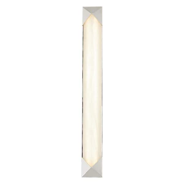 ALORA Caesar 25-in 1 Light 31-Watt Polished Nickel/Alabaster Integrated LED Vanity Light