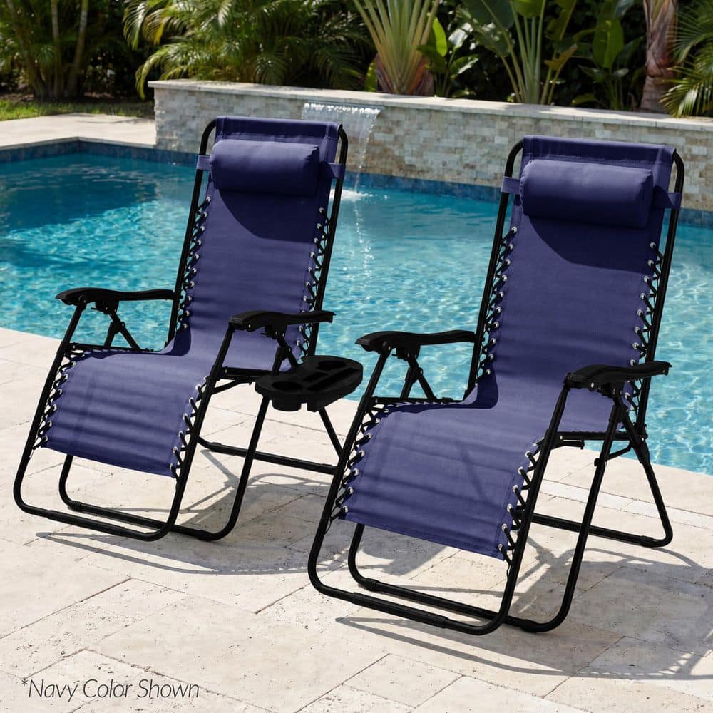 Best Choice Products Set of 2 Extra Wide Metal Zero Gravity Lawn