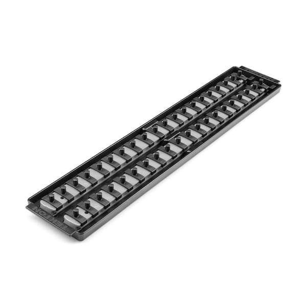 TEKTON 1/4 in. Drive 2-Rail Socket Organizer Set, Gray (40-Tool)