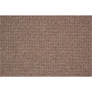 Embrace - Driftwood - Brown 13.2 ft. 42 oz. Wool Loop Installed Carpet