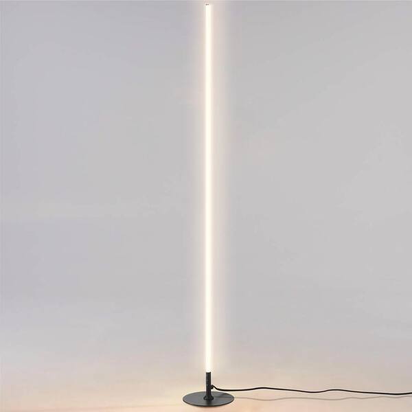 JONATHAN Y Iris 59.5 in. Black LED Integrated Floor Lamp JYL7007C