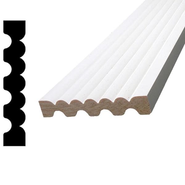 Alexandria Moulding 9/16 in. x 3-1/4 in. x 90 in. Primed Finger-Jointed Pine Wood Casing Moulding
