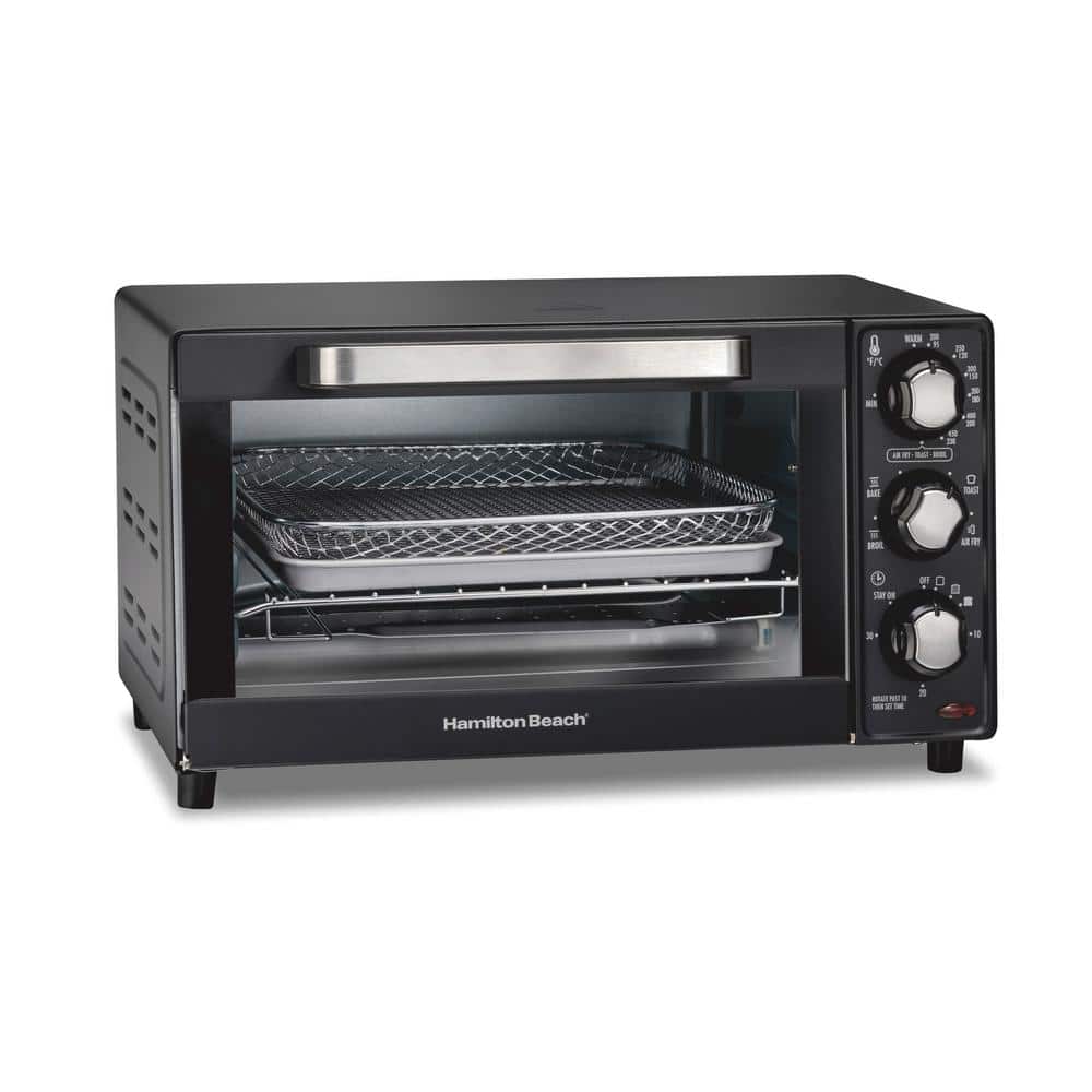 Hamilton Beach Sure-Crisp 1120 Watt 4-Slice Black Air Fryer