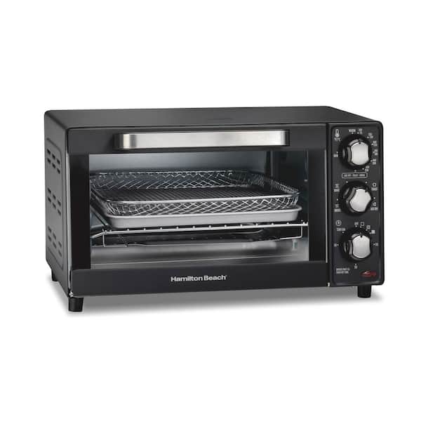 Sure-Crisp 1120 Watt 4-Slice Black Air Fryer Toaster Oven
