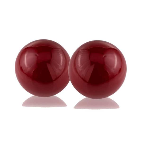 HomeRoots 3 in. Aluminum Red Unthemed Centerpiece 2-Set