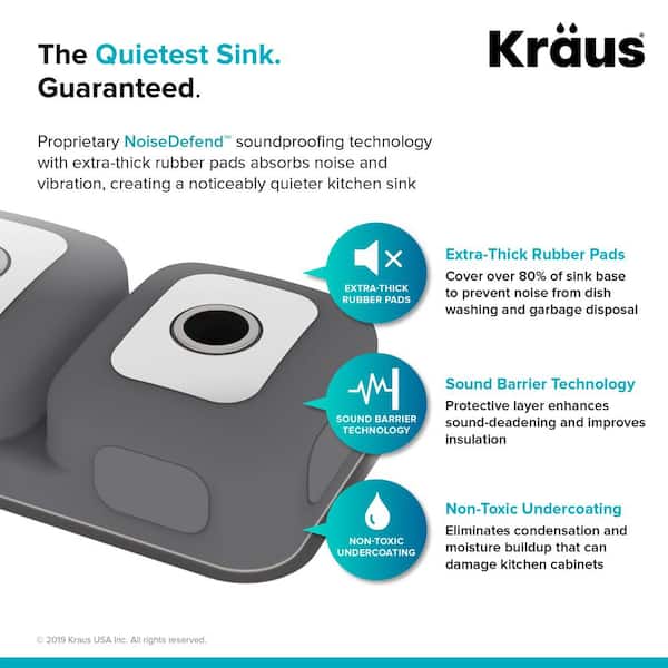 Stainless Steel Kraus Undermount Kitchen Sinks Kbu32 C3 600 