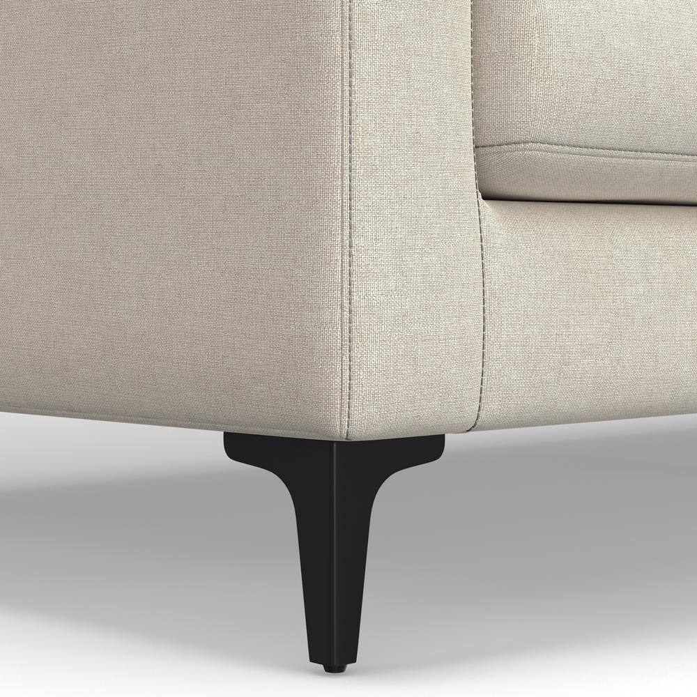 Ava 76'' Cream Upholstered Mid-Century Modern Sofa