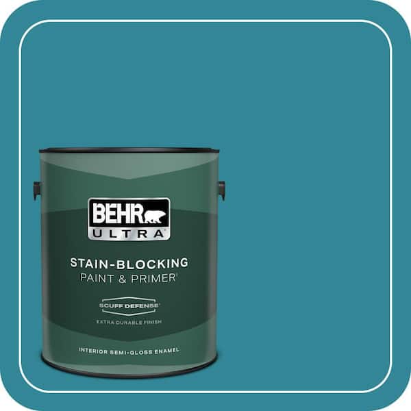 BEHR ULTRA 1 gal. #M470-6 Precious Stone Extra Durable Semi-Gloss Enamel Interior Paint & Primer