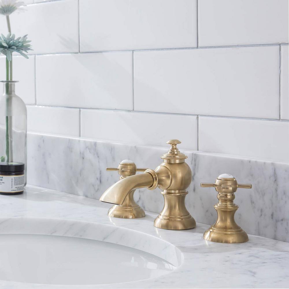 Elegant Vintage Brass 8'' Widespread Bathroom Faucet