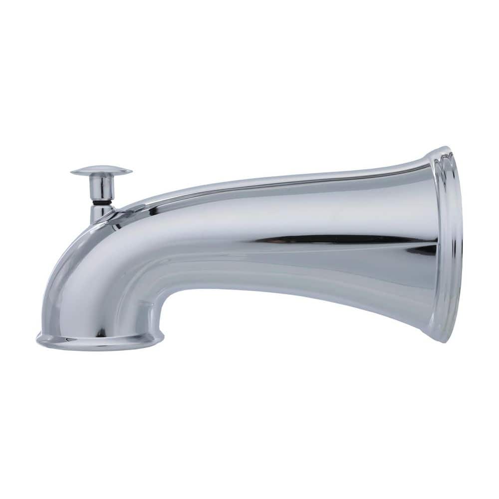 Chrome 6 Inch Tub Spout with Pull Up Diverter