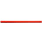 Twist Red Cherry 1/2 in. x 11-3/4 in. Cana Cigarro Ceramic Wall Trim Tile