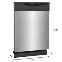 24 in. Stainless Steel Front Control Smart Built-In Tall Tub Dishwasher