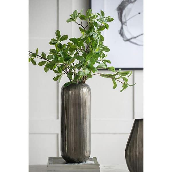 7 in. x 7 in. x 17 in. Metal Aluminum Shape Cylinder Decorative