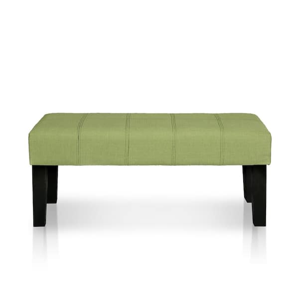 Furniture of America Sandor Green Fabric Upholstered 42"L x 17"W x 18"H Bench