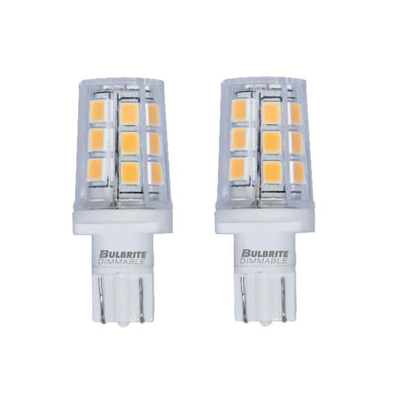 15 - Watt Equivalent Soft White Light T3 (Wedge), Dimmable Clear LED Light Bulb 3000K (2-Pack)
