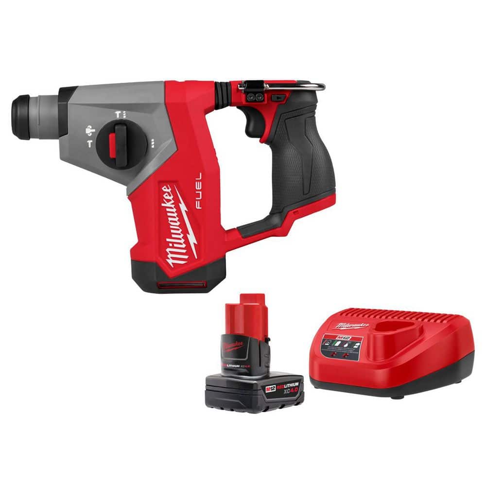 M12 FUEL 12V Lithium-Ion Brushless Cordless 5/8 in. SDS-Plus Rotary Hammer Drill, and 4. 0AH Starter Kit price history on PriceWatchPro