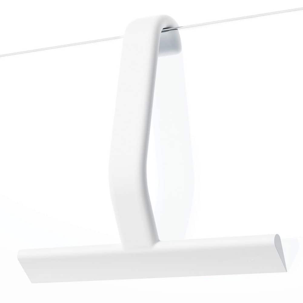 1-Piece Silicone Shower Squeegee in White for Glass Doors with Built-in Hook Design for Easy Hanging and Cleaning price history on PriceWatchPro