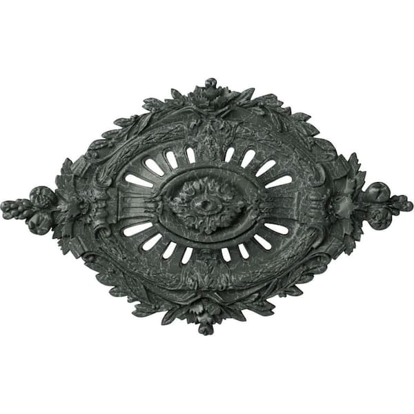 Ekena Millwork 35-7/8" W x 22-1/2" H x 4-3/8" Antonio Urethane Ceiling, Athenian Green Crackle