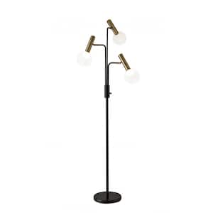 70 in. Black 3-Light Novelty Standard Floor Lamp
