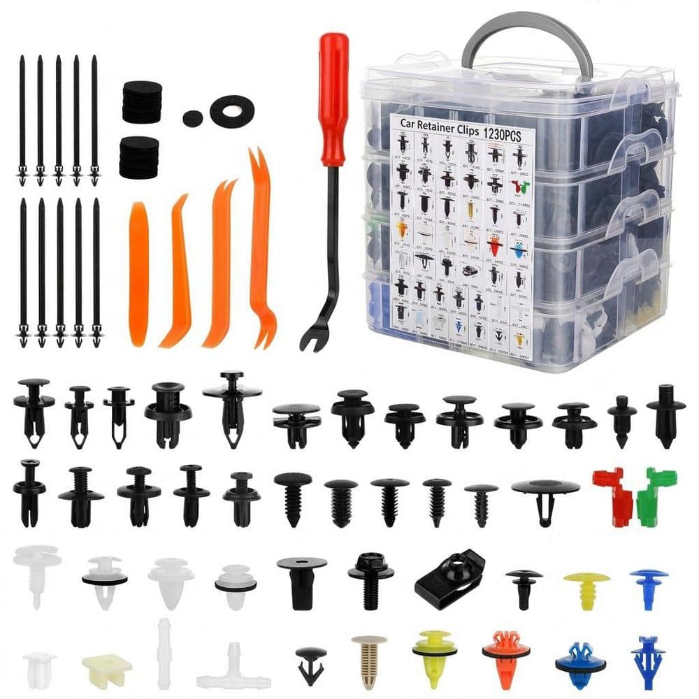 1365-Piece Car Push Retainer Clips Kit 44 Sizes Auto Fasteners Set for Toyota GM Ford Honda Acura Chrysler Red price history on PriceWatchPro