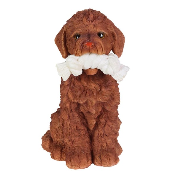 Exhart Solar Doodle Dog with LED Rope Toy, 13.5 in. tall Garden Statue