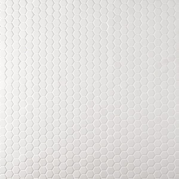 Ivy Hill Tile Slim White 10.23 in. x 11.81 in. Matte Porcelain Floor and Wall Mosaic Tile (0.83 sq. ft./Each)