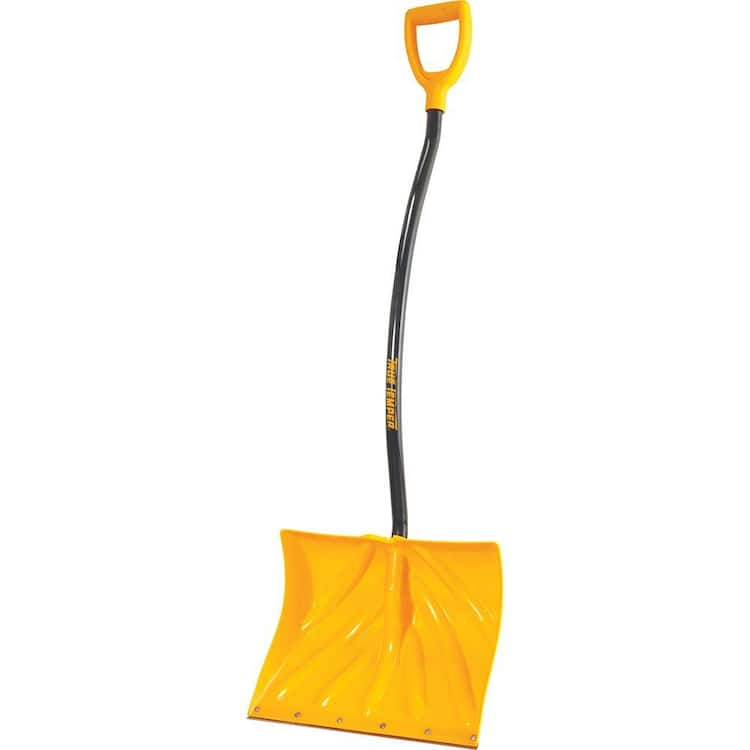 True Temper 18 in. Ergonomic Mountain Mover Metal Handle Plastic Snow Shovel