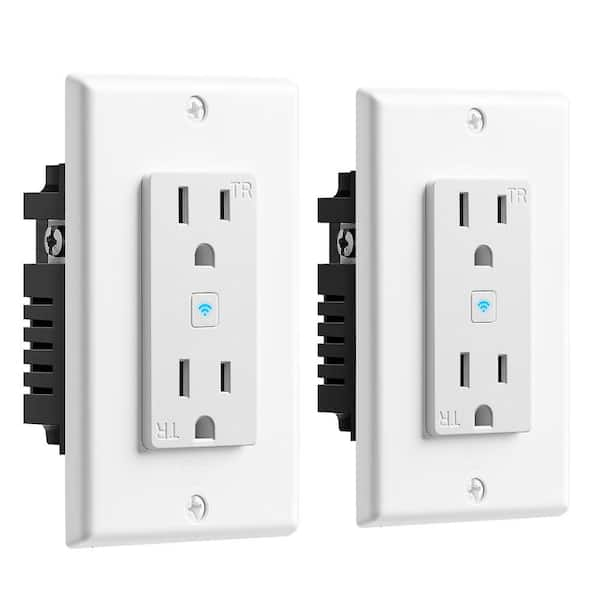 Merkury Innovations Indoor/Outdoor Wi-Fi Smart Plug, Requires 2.4 GHz Wi-Fi  (Green) 