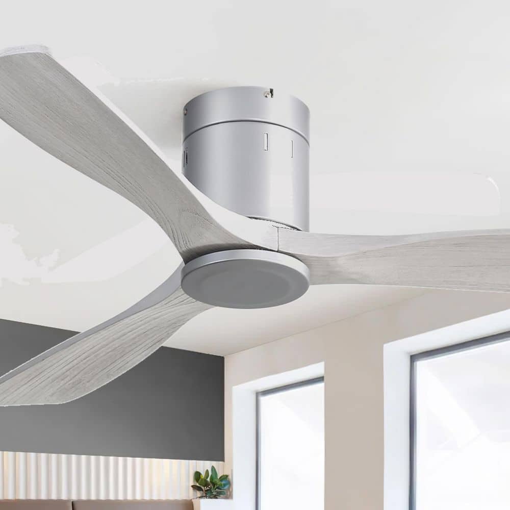 52 in. Indoor/Outdoor 6-Speed Ceiling Fan in Silver with Remote Control price history on PriceWatchPro
