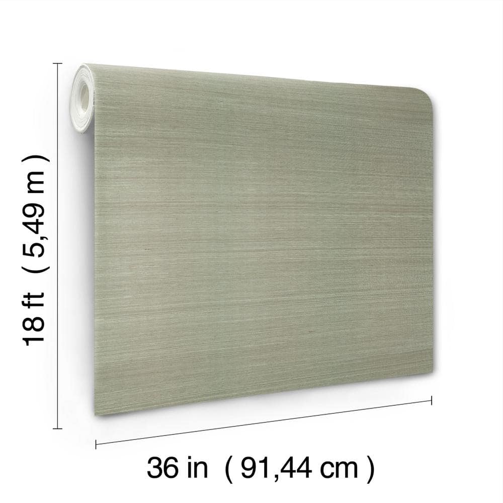 Pine Green Self-Adhesive Grasscloth Wallpaper Roll