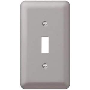 Declan 1-Gang Pewter Toggle Steel Wall Plate