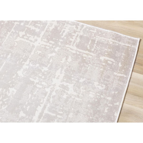 Veran Collections 7 ft. x 10 ft. Beige Organic, Tonal/Solid Indoor Area Rug