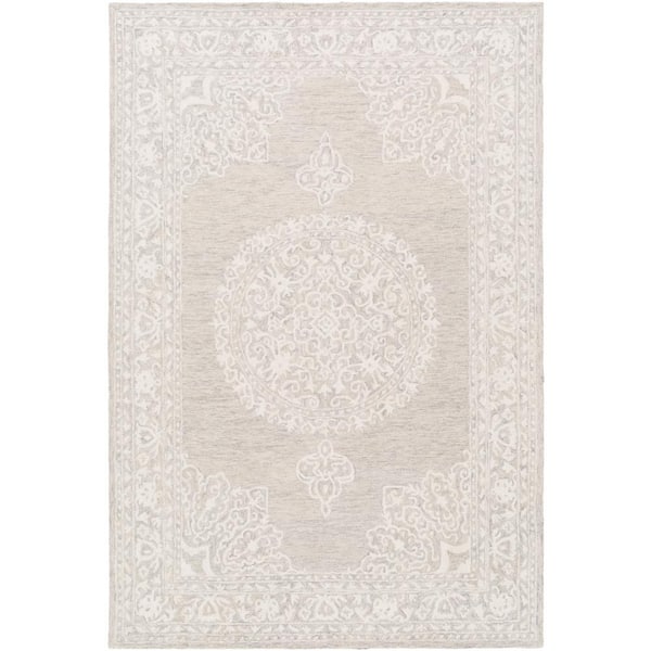 Livabliss Denji Beige Medallion 9 Ft. X 12 Ft. Indoor Area Rug 