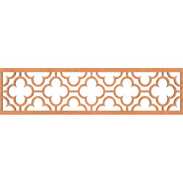 Ekena Millwork Chicago Fretwork 0.375 in. D x 47 in. W x 12 in. L Cherry Wood Panel Moulding