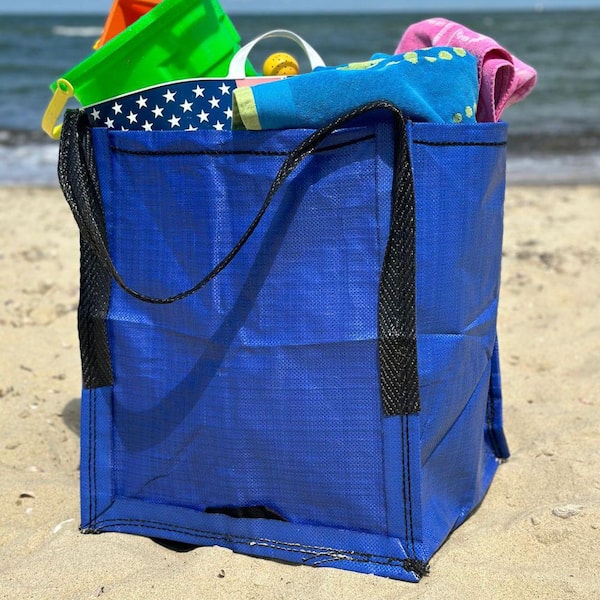 DURASACK 22 Gal. Blue Polypropylene Storage Tote Reusable Lawn and